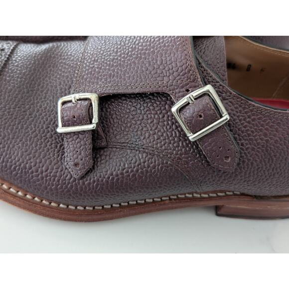 Men’s Grenson Double Monk Top Grain Leather Dress Shoes UK 8 US 9 Handmade - Picture 10 of 13
